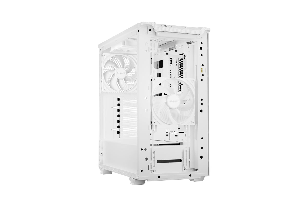 be quiet! Pure Base 501 Blanc | Boîtier PC vitré, Mini ATX / Micro ATX / ATX, 3 ventilateurs Pure Wings 3 140 mm PWM, bande ARGB