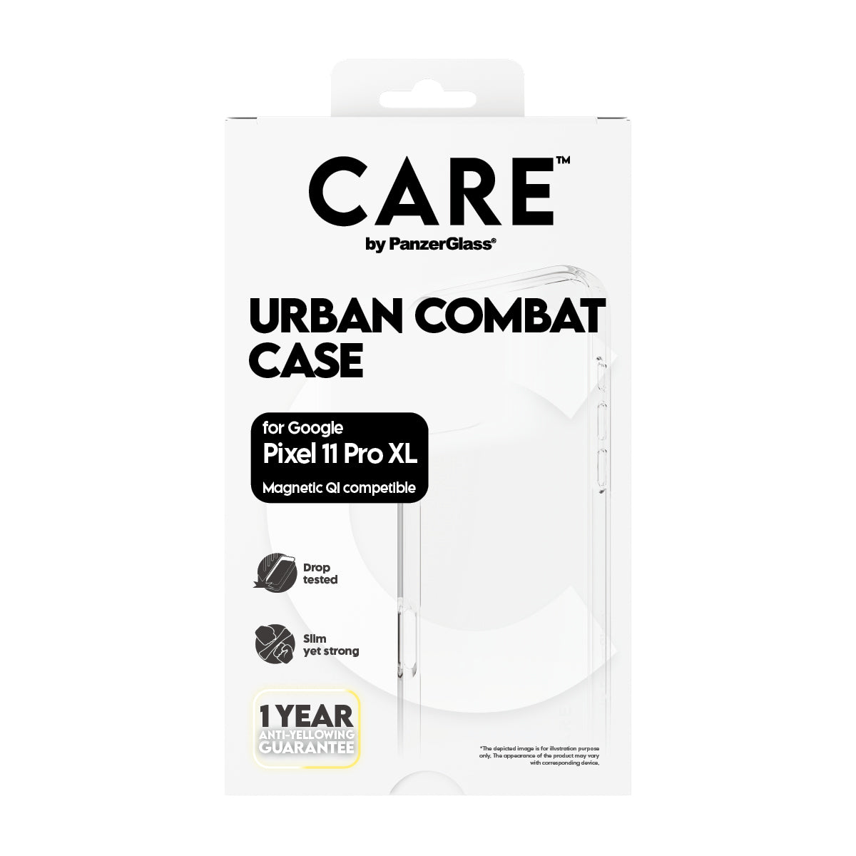 PanzerGlass CARE™ by ® Urban Combat Case Transparent w. White Qi Google Pixel 11 Pro XL coque de protection pour télépho
