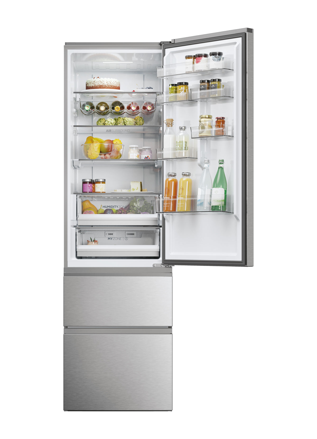 Haier 3D 60 Serie 5 HTW5620DNMG Pose libre 414 L Argent