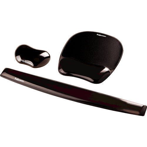 Fellowes 9112101 Tapis de Souris avec Repose-Poignet en Gel, Noir