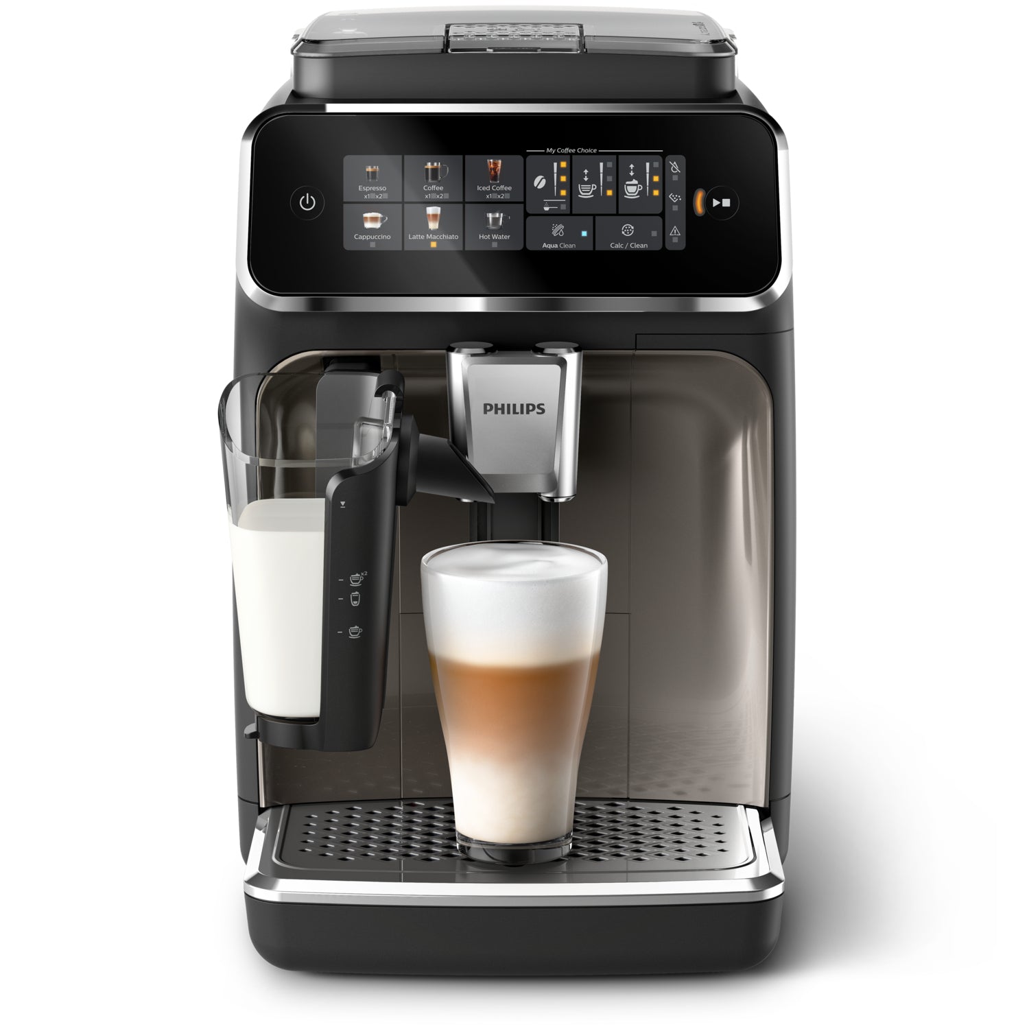 Philips Série 3300 Noir / Chrome EP3347/90 Machine expresso broyeur,6 boissons, carafe LatteGo