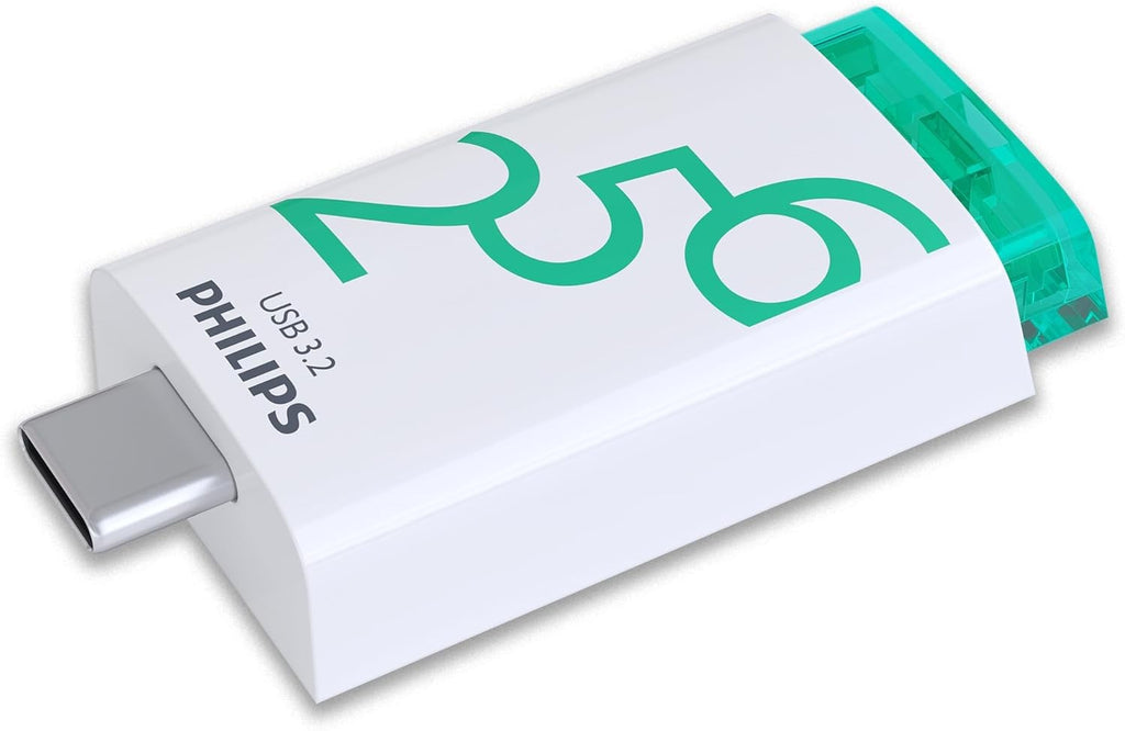Philips USB 3.2 256GB Click Series Gen 1 USB-C lecteur USB flash 256 Go USB Type-A 3.2 Gen 1 (3.1 Gen 1) Blanc