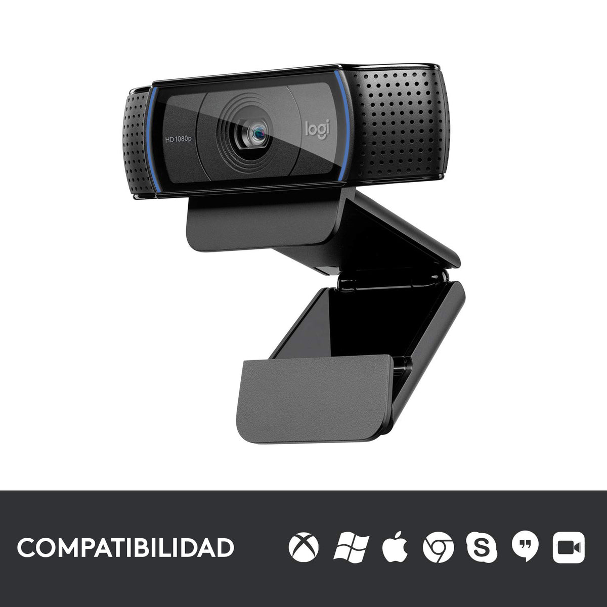 Logitech HD Pro Webcam C920, Résolution 1920 x 1080
