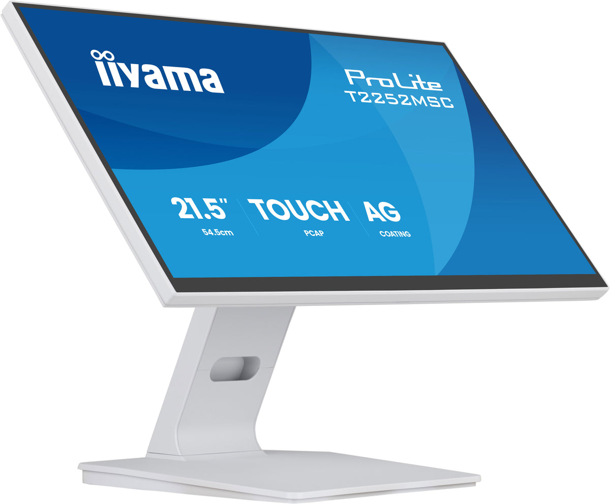 iiyama ProLite T2252MSC-W2AG écran plat de PC 54,6 cm (21.5") 1920 x 1080 pixels Full HD LCD Écran tactile Blanc