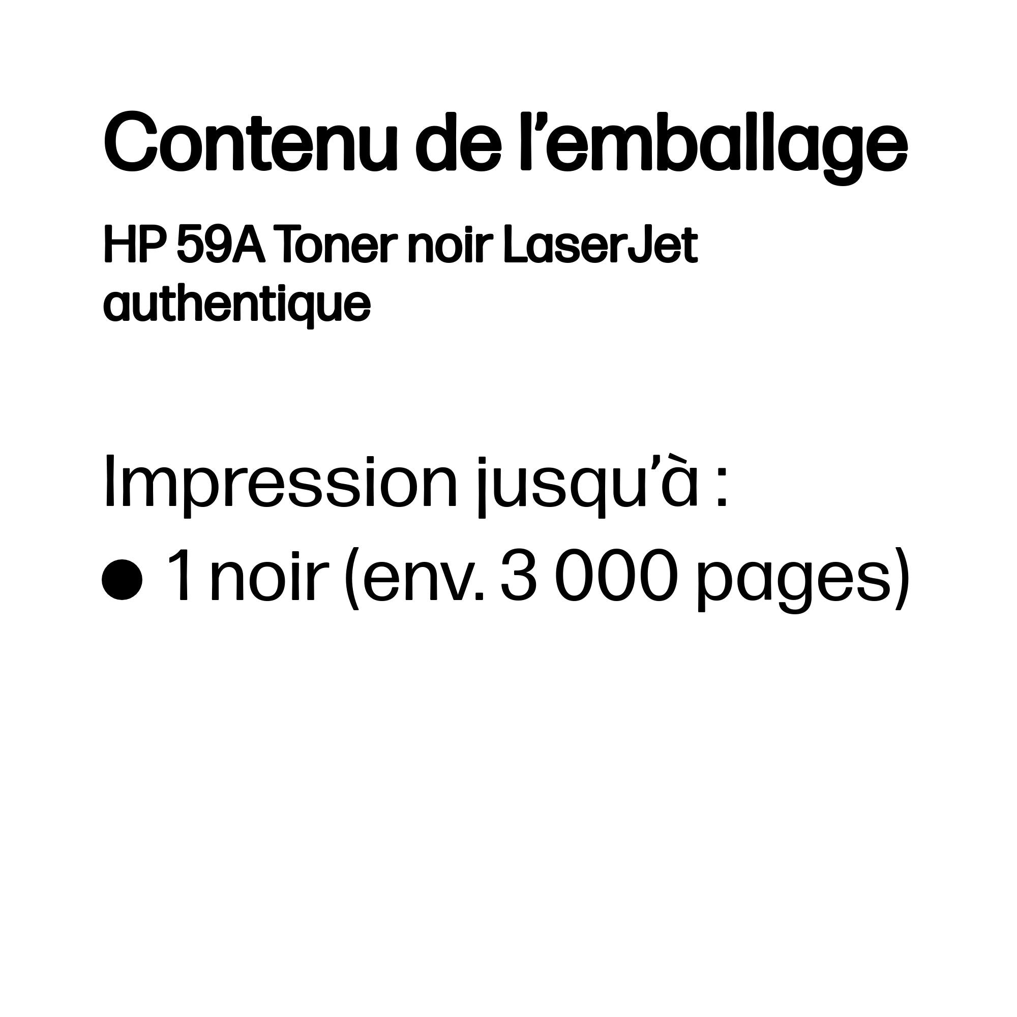 HP 59A Toner noir LaserJet authentique