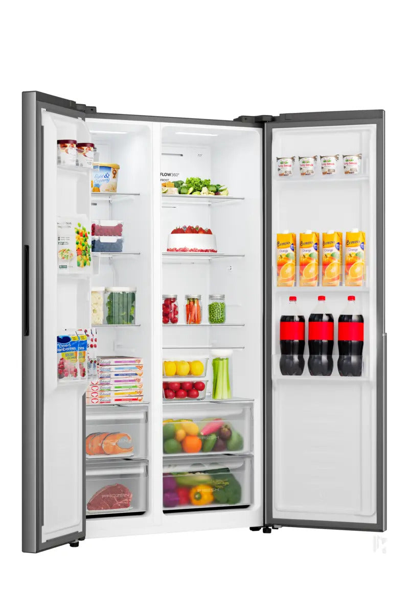 Gorenje Side by side kyl /frysskap med MultiFlow Cooling för jämn luftcirkulation i hela skapet. NoFrost Plus eliminerar