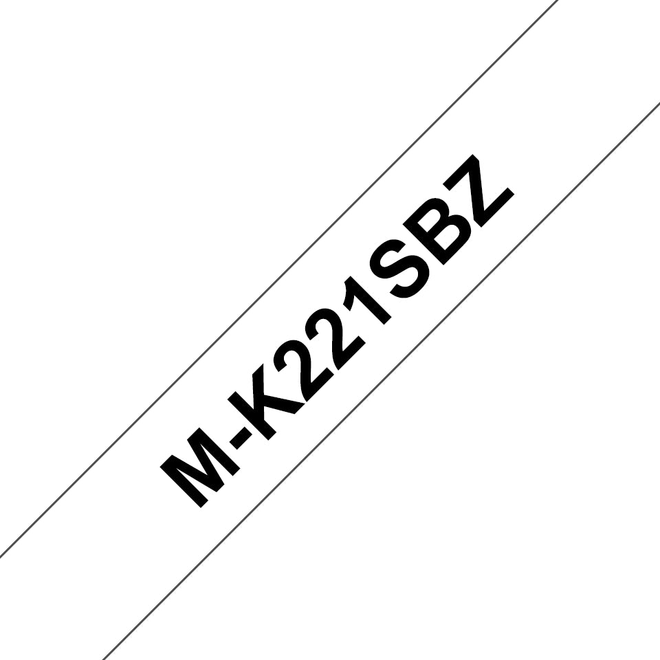 Brother M-K221SBZ ruban d'étiquette Noir sur blanc