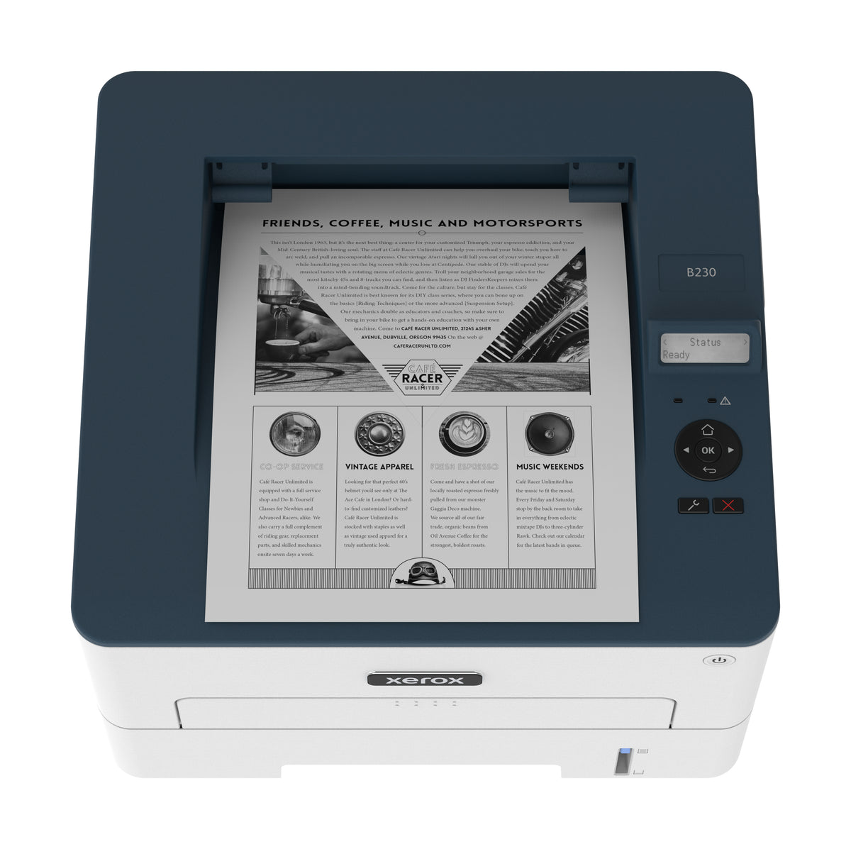 Xerox B230 Imprimante Laser A4 Recto Verso Sans Fil, 34 ppm, PCL5e/6, Capacité 251 feuilles