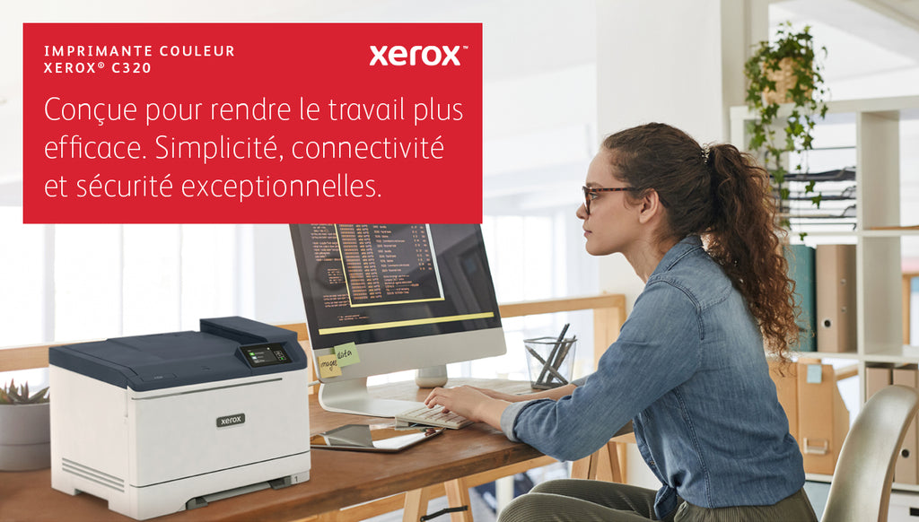 Xerox C320 Imprimante Laser A4 Recto Verso Sans Fil, 33 ppm, PS3 PCL5e/6, Capacité 251 feuilles