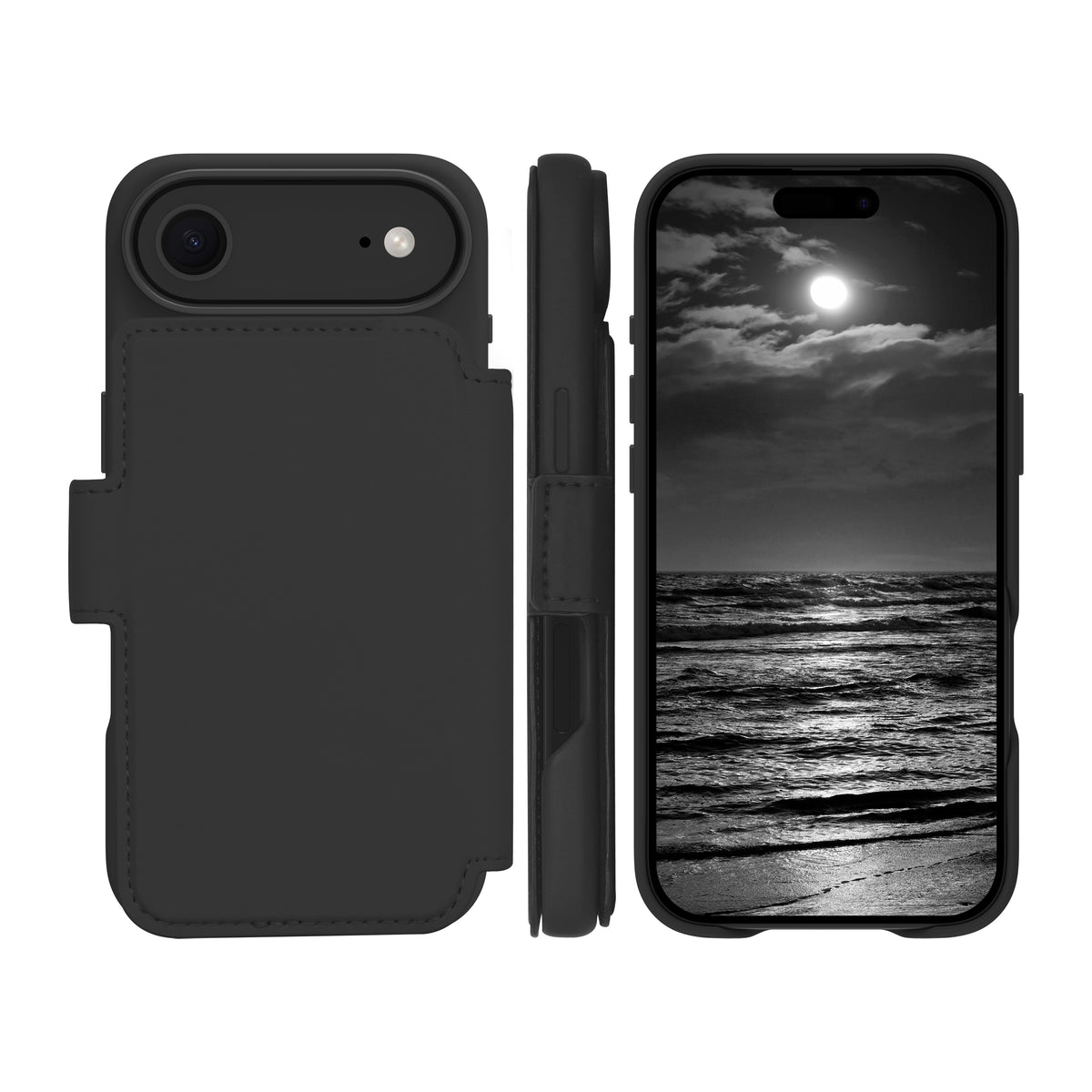 Coque de Protection Folio Lynge MS ICON pour iPhone 17 Air, Noir