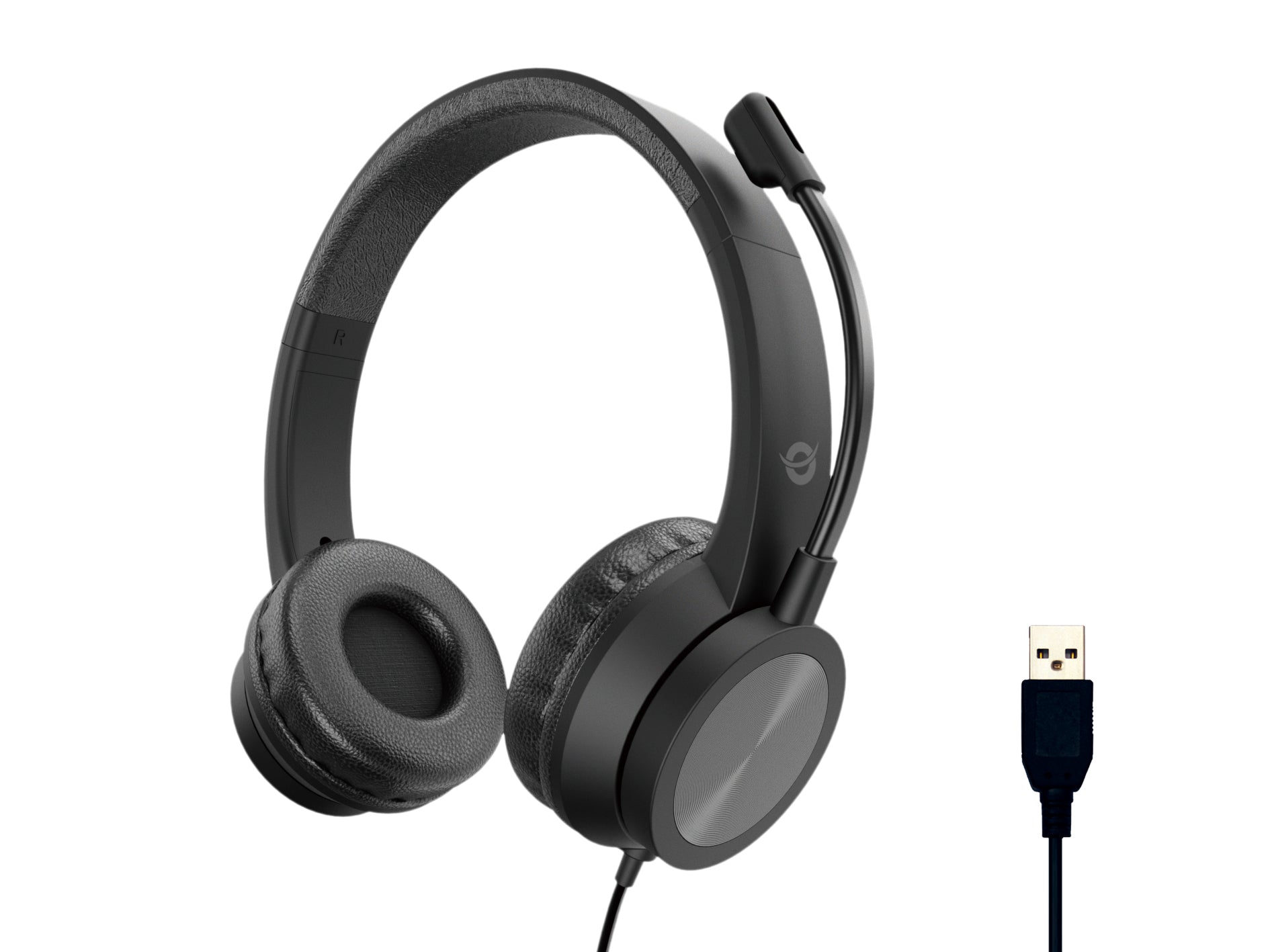 Conceptronic POLONA05B casque Avec fil Arceau Business/Everyday USB Type-A Noir