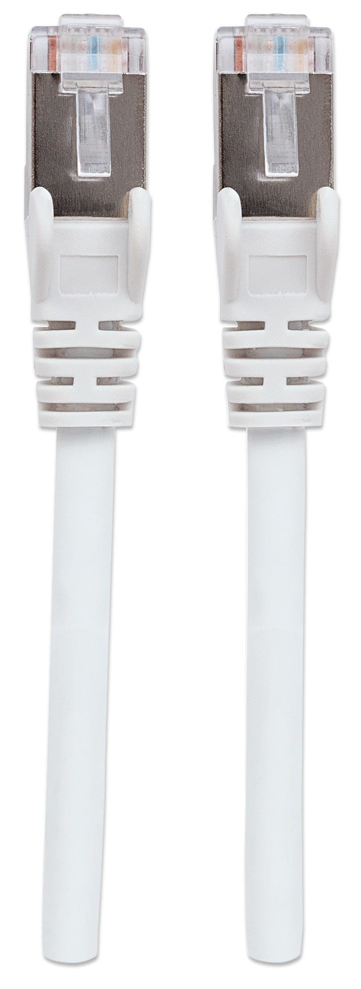 Intellinet Câble patch réseau, Cat6, 0,5 m, blanc, cuivre, S/FTP, LSOH/LSZH, PVC, RJ45, contacts plaqués or, anti-accroc
