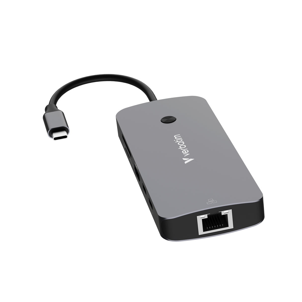 Verbatim CMH-09 Hub USB Type-C 10 Gb/s, 9 Ports, HDMI 4K, Ethernet Gigabit, Lecteurs SD/microSD, Argent - vue 3