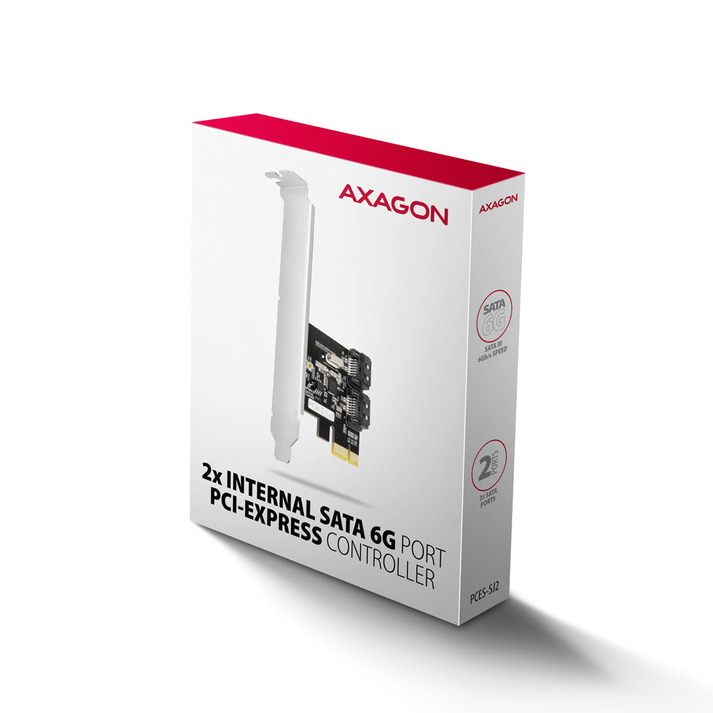 Axagon PCES-SJ2 carte et adaptateur d'interfaces Interne SATA