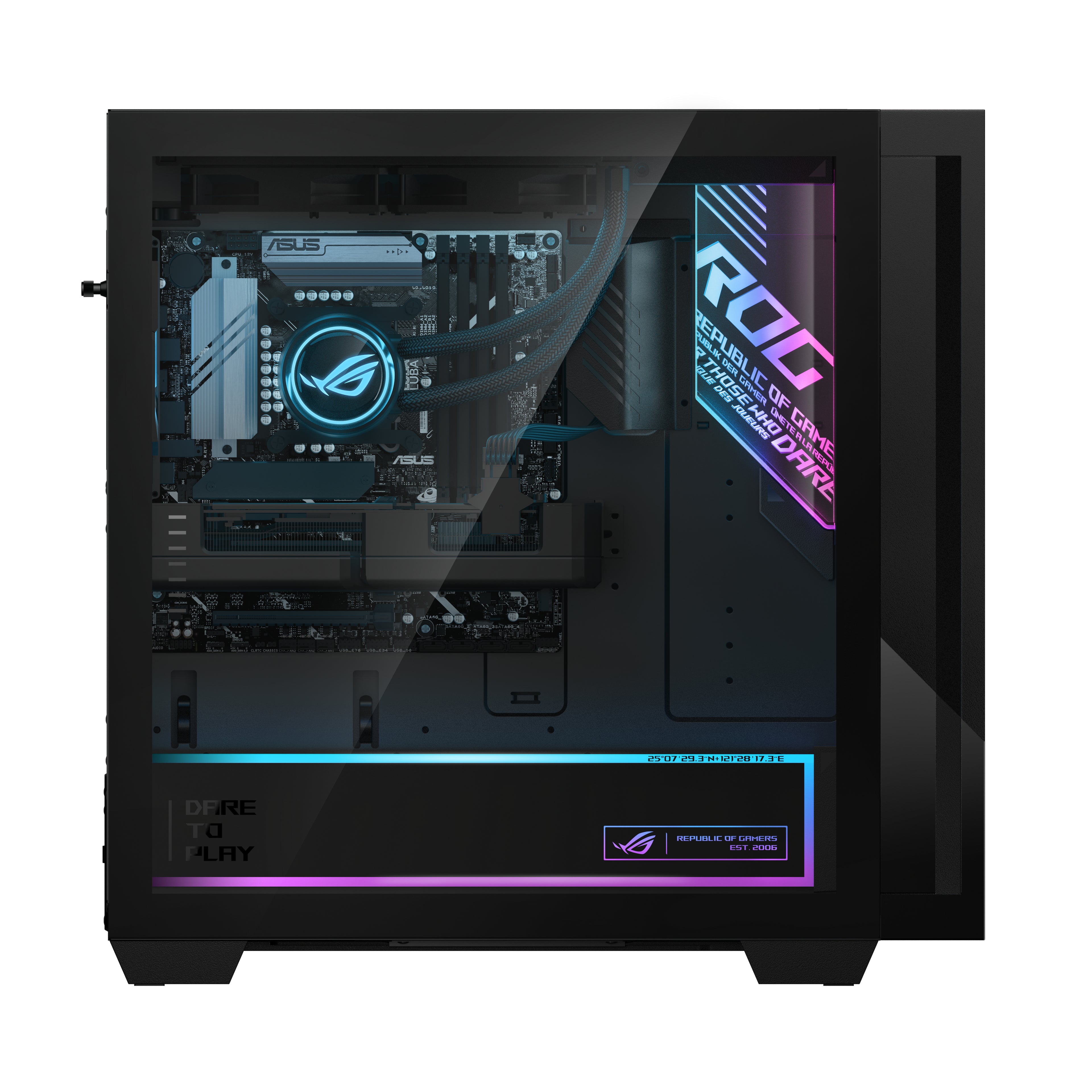 ASUS ASUS ROG G700 GM700TZ-R9800X064W AMD Ryzen™ 7 9800X3D 64 Go DDR5-SDRAM 1 To SSD NVIDIA GeForce RTX 5070 Windows 11 Home Tower PC Noir