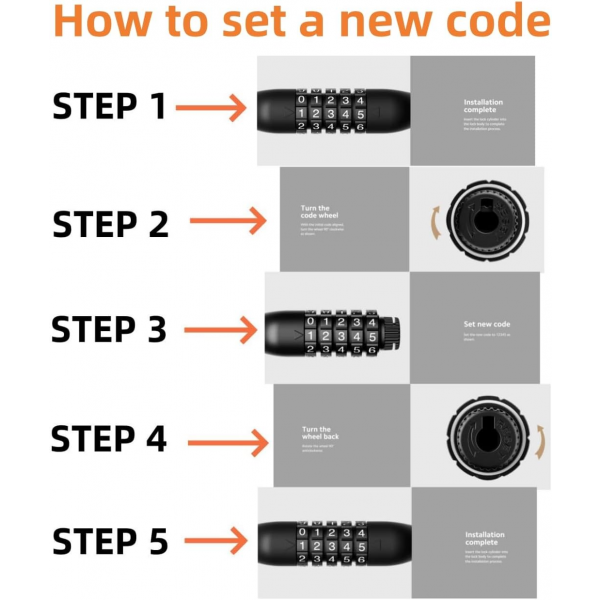 Xiaomi Cable Lock for Electric Scooter, Black BHR6751GL