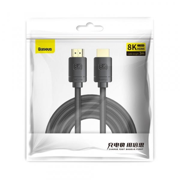 Baseus HDMI Cable High Definition, 8K, 3m, Black CAKGQ-L01