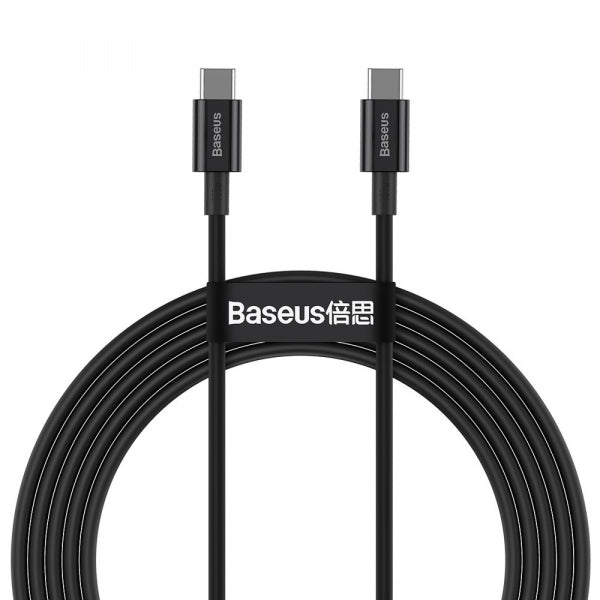 Baseus USB-C to USB-C Cable Superior Series, 100W, 5A, 1m, Black CATYS-B01