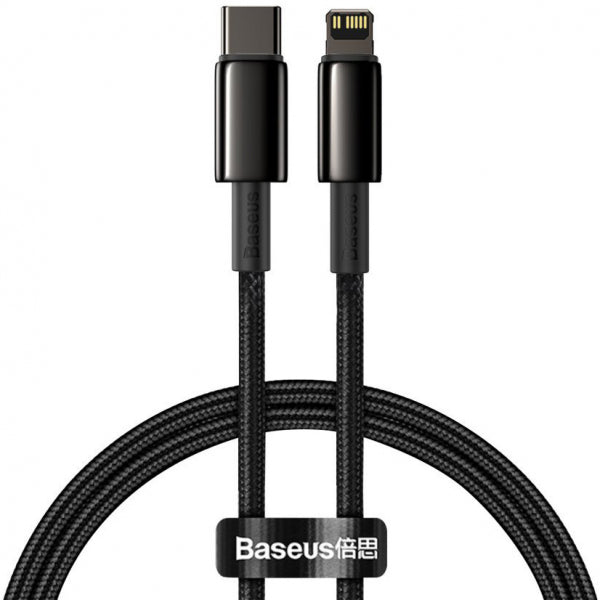 Baseus USB-C to Lightning Cable Tungsten Gold, 20W, 2.4A, 1m, Black CATLWJ-01
