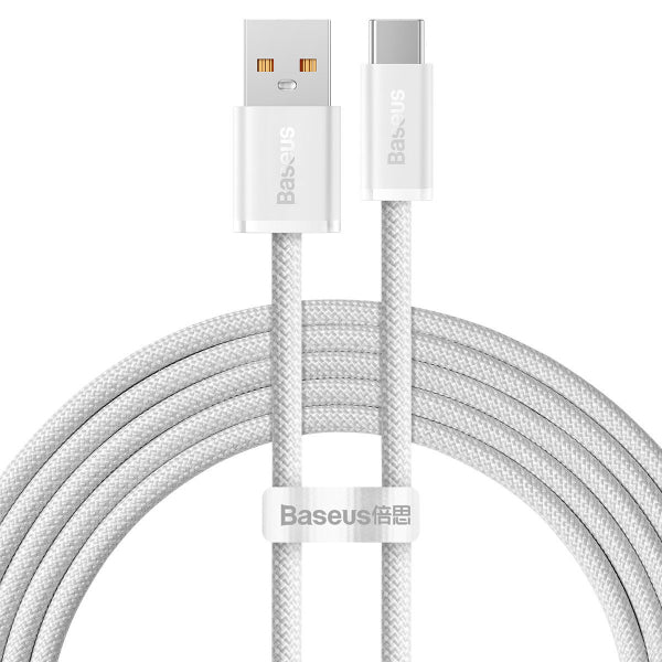 Baseus USB-A to USB-C Cable Dynamic Series, 100W, 5A, 2m, White CALD000702