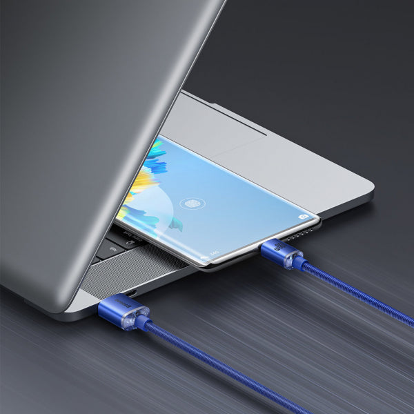 Baseus USB-A to USB-C Cable Crystal Shine Series, 100W, 5A, 2m, Blue CAJY000503