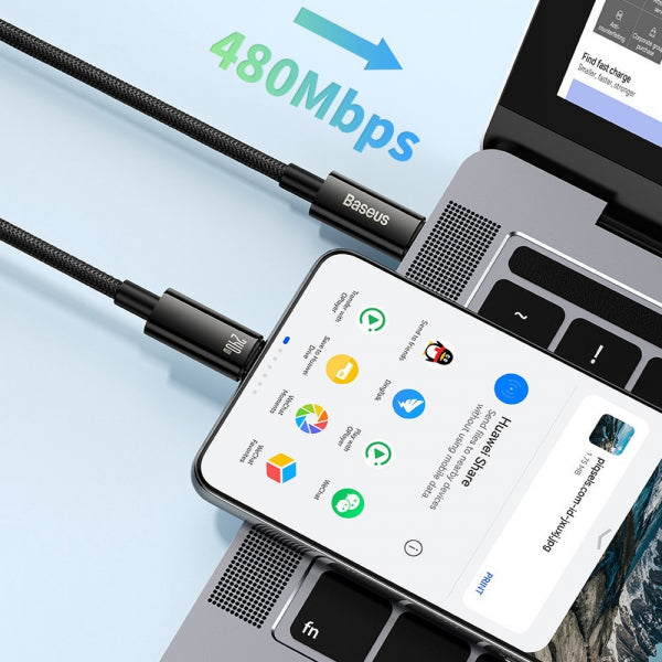 Baseus USB-C to USB-C Cable Tungsten Gold, 240W, 2m, Black CAWJ040101