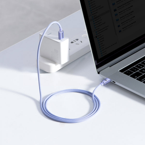 Baseus USB-C to USB-C Cable Crystal Shine Series, 100W, 5A, 1.2m, Purple CAJY000605