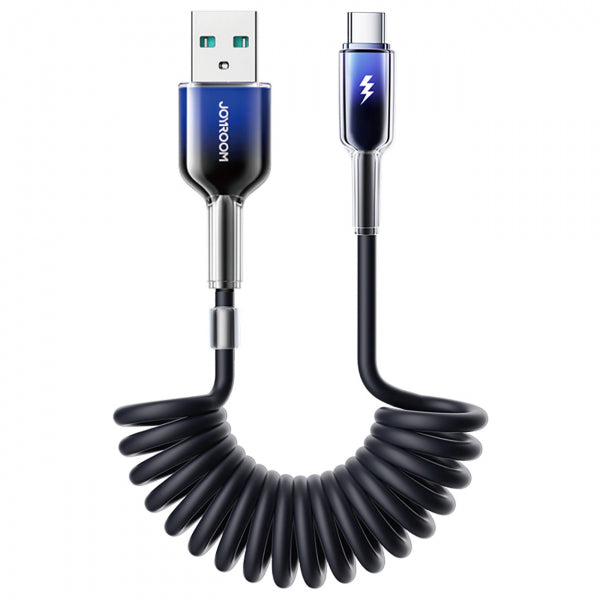 Joyroom USB-A to USB-C Cable S-A43 Crystal, 60W, 3A, 1.5m, Black