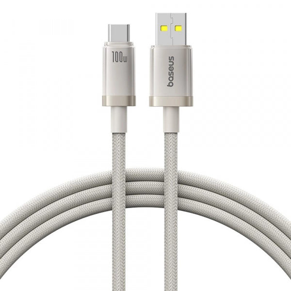 Baseus USB-A to USB-C Cable Titanium, 100W, 5A, 1m, Silver P10378102G21-00