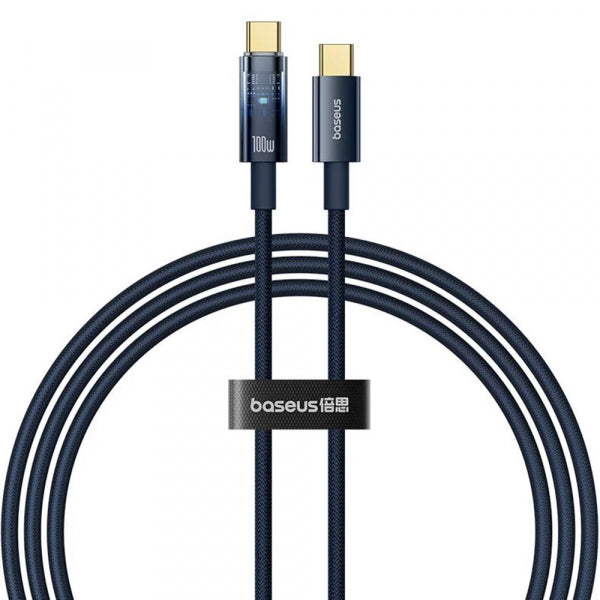 Baseus USB-C to USB-C Cable Explorer, 100W, 5A, 1m, Navy P10319704321-00