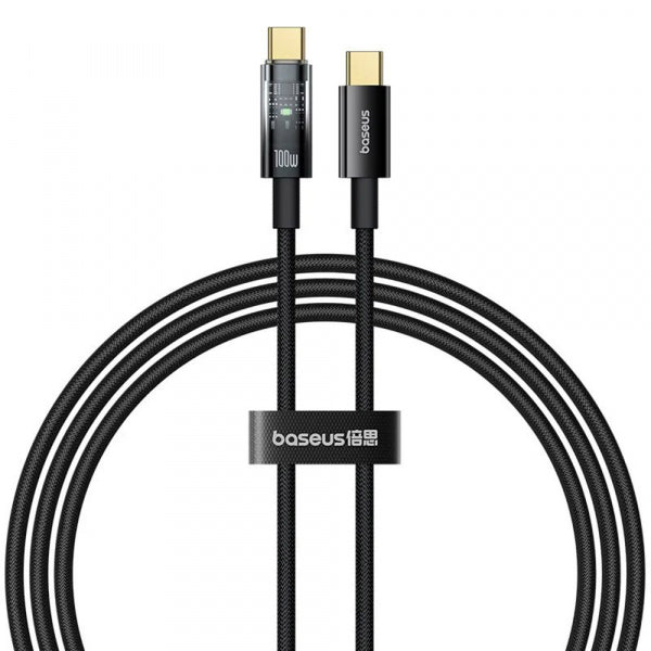Baseus USB-C to USB-C Cable Explorer, 100W, 5A, 1m, Black P10319703111-00