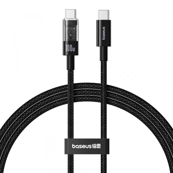 Baseus USB-C to USB-C Cable Gem, 100W, 5A, 1m, Black P10373000111-00