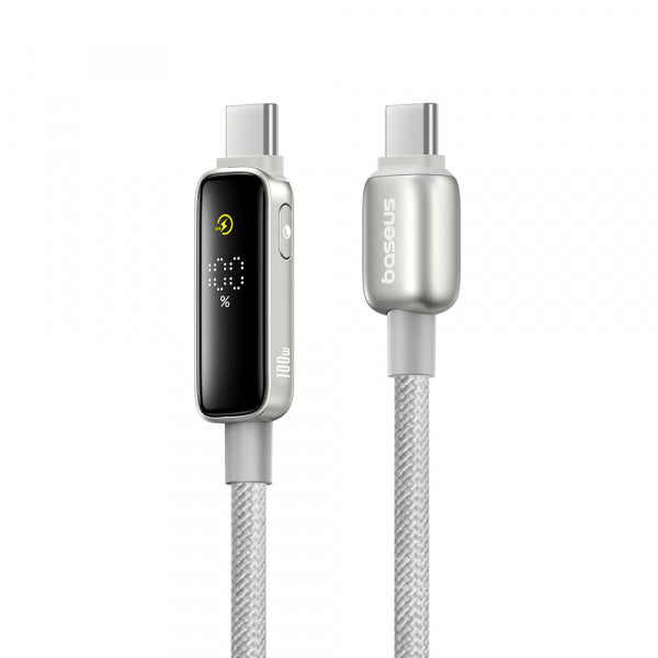 Baseus USB-C to USB-C Cable Vipow Display, 100W, 5A, 1m, Grey P10381802851-00