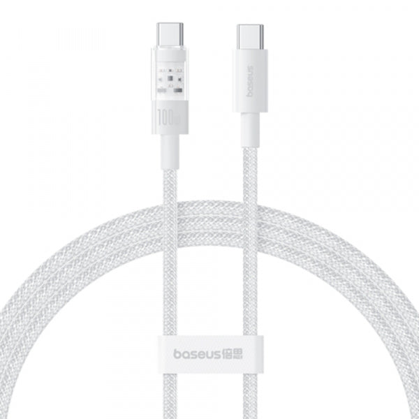 Baseus USB-C to USB-C Cable Gem, 100W, 5A, 2m, White P10373000211-01
