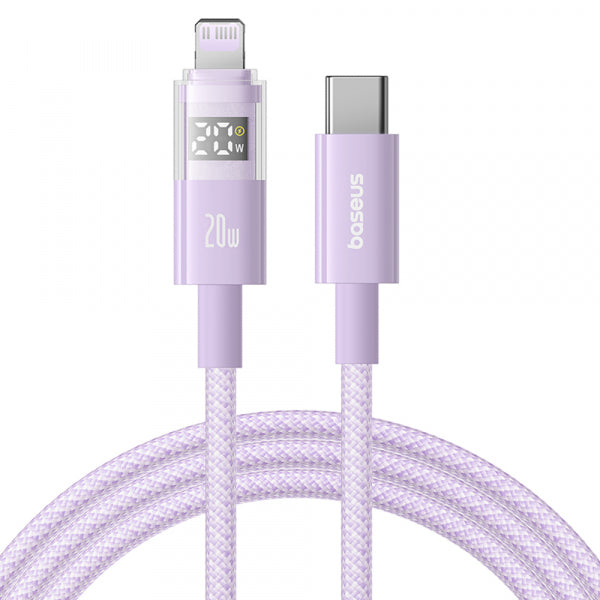 Baseus USB-C to Lightning Cable Display 2, 20W, 2.4A, 1m, Purple P10382703511-00