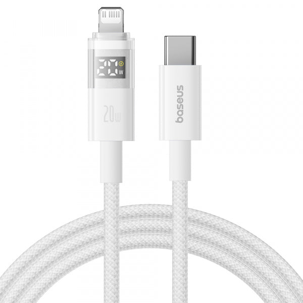 Baseus USB-C to Lightning Cable Display 2, 20W, 2.4A, 2m, White P10382703211-01