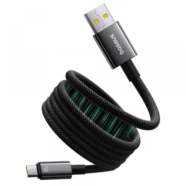 Baseus USB-A to USB-C Cable Tungsten Gold, 100W, 5A, 1m, Black P10319805111-02