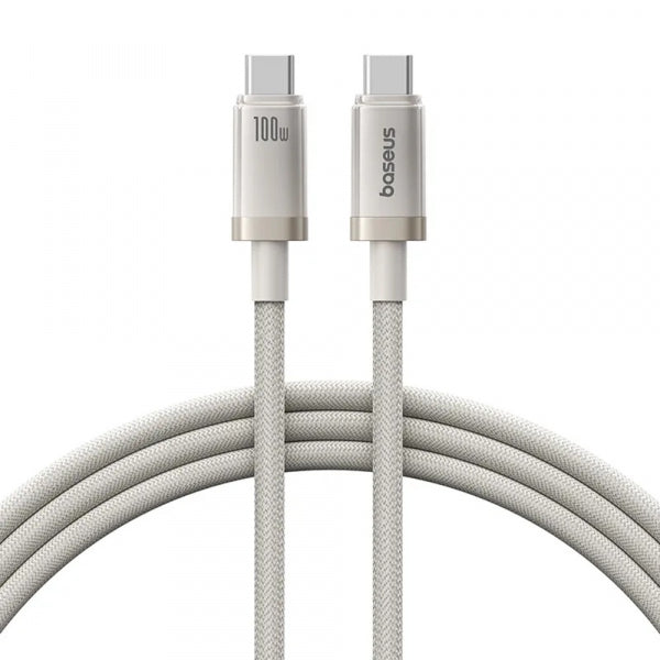Baseus USB-C to USB-C Cable Titanium, 100W, 5A, 1m, Silver P10378100G21-00