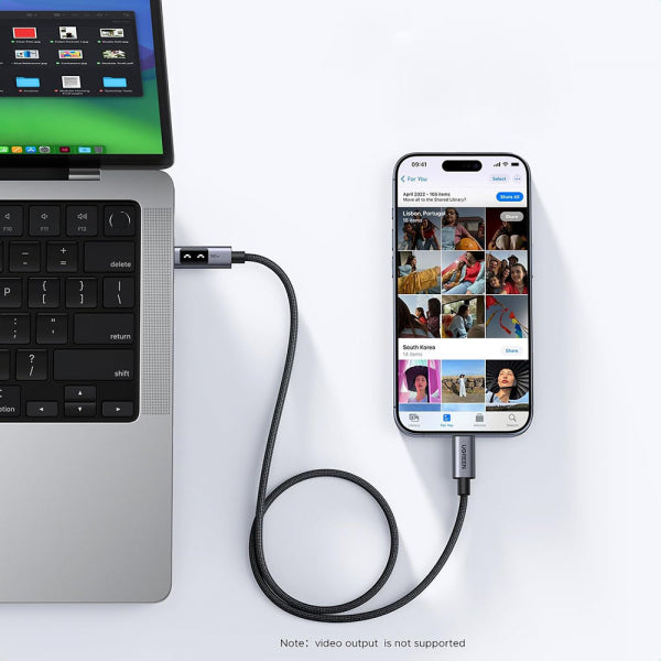 Ugreen USB-C to USB-C Cable L509, 100W, 5A, 0.5m, Grey