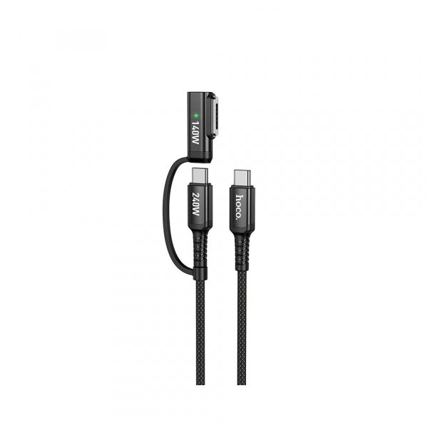 Hoco USB-C to USB-C / MagSafe 3 Charging Cable U142, 240W, 1.8m, Black
