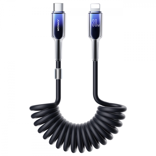 Joyroom USB-C to Lightning Cable S-A43 Crystal, 30W, 2.4A, 1.5m, Black