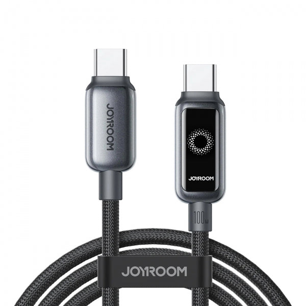 Joyroom USB-C to USB-C Cable S-A55 StarFlight Display, 100W, 5A, 1.2m, Black