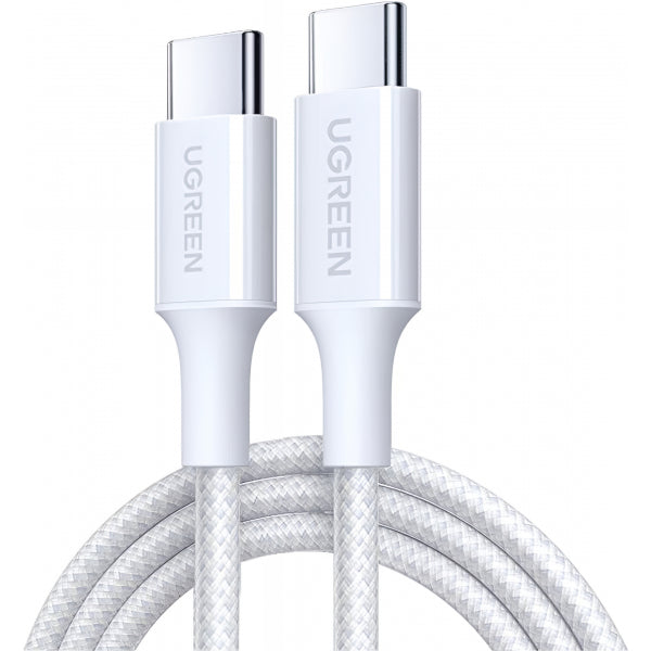 Ugreen USB-C to USB-C Cable L501, 60W, 3A, 2m, White