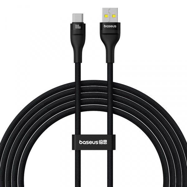 Baseus USB-A to USB-C Cable Flash Series II, 100W, 5A, 2m, Black P10311804111-01