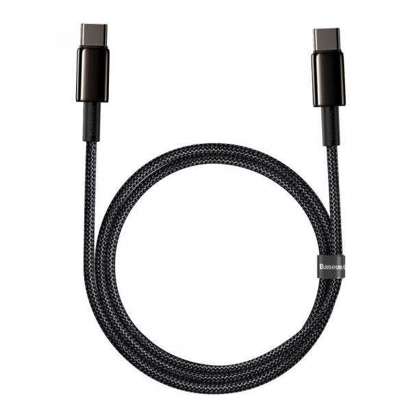 Baseus USB-C to USB-C Cable Tungsten Gold, 100W, 5A, 1m, Black CATWJ-01