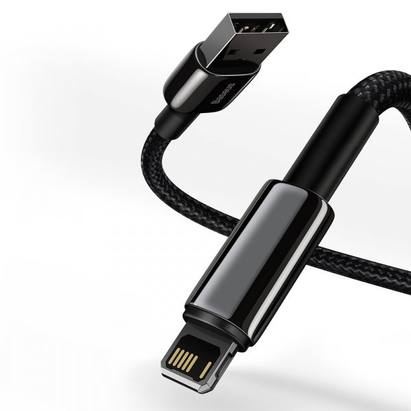 Baseus USB-A to Lightning Cable Tungsten Gold, 20W, 2.4A, 2m, Black CALWJ-A01