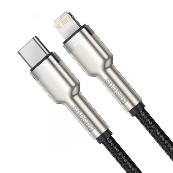 Baseus USB-C to Lightning Cable Cafule Metal Series, 20W, 2.4A, 2m, Black CATLJK-B01