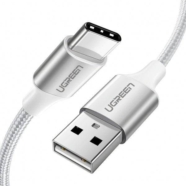 Ugreen USB-A to USB-C Cable US288, 18W, 3A, 2m, White