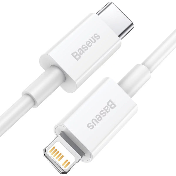 Baseus USB-C to Lightning Cable Superior Series, 20W, 2.4A, 1.5m, White CATLYS-B02