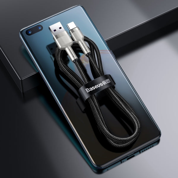 Baseus USB-A to USB-C Cable Cafule Metal Series, 66W, 6A, 1m, Black CAKF000101